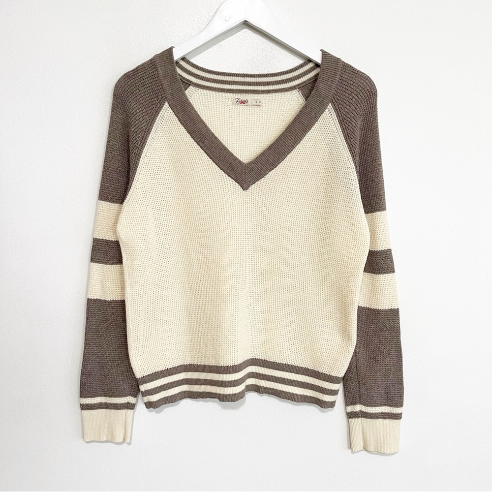 BOGO! Faherty Throwback Waffle Knit Pullover Crea… - image 3